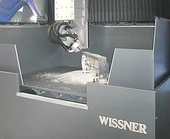 5-Achs-Kopf an einer Gamma Fräsmaschine der Wissner Maschinenbau GmbH 5-achs-kopf,fräsmaschine,gamma,