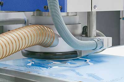 Fräsmaschine Witec, Absaugung W.hold&press. absaugsystem,fräse,fräsmaschine.